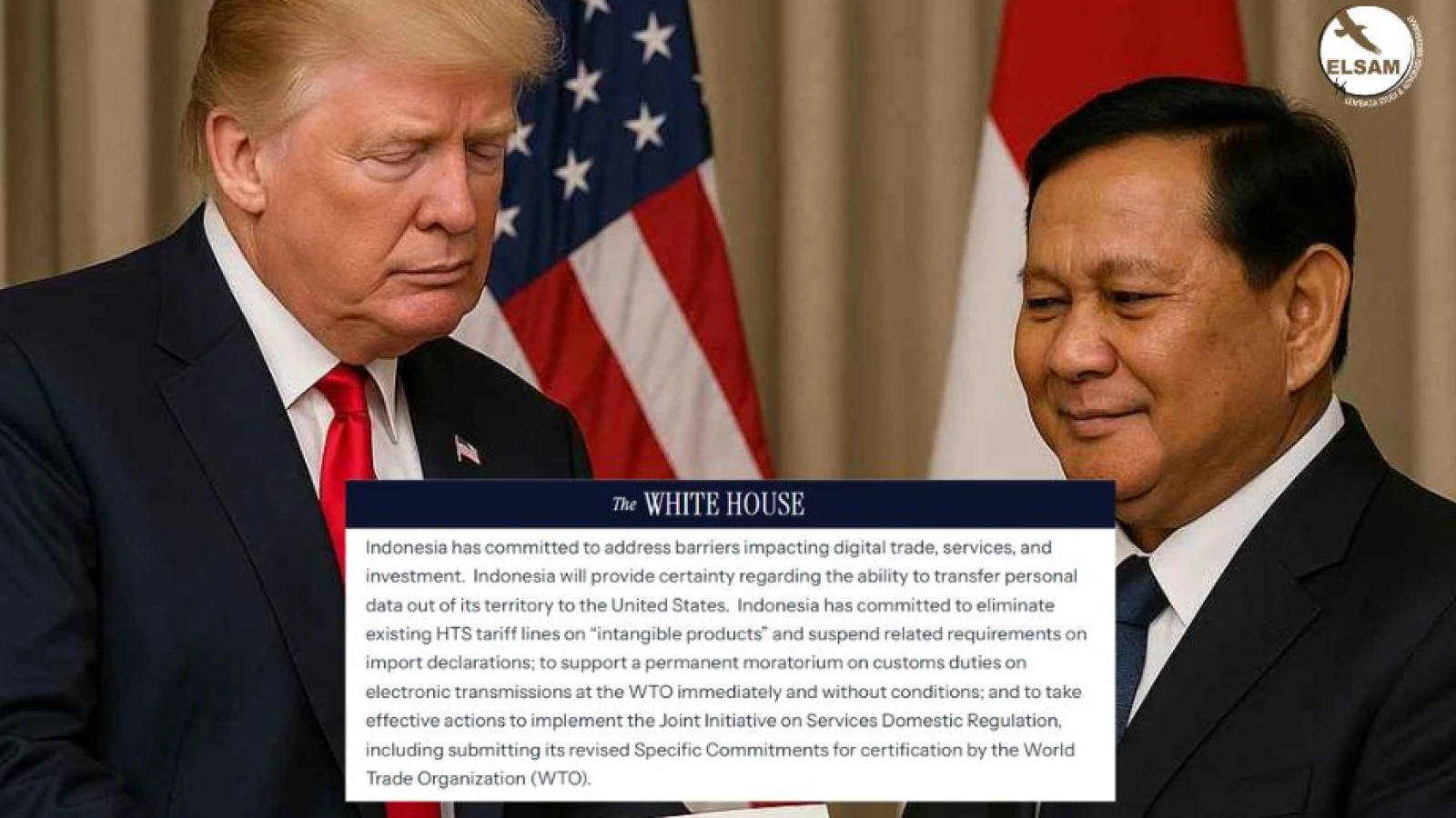 Data Pribadi Warga Indonesia Bukan Komoditas : Segera Evaluasi Perjanjian Perdagangan Timbal Balik antara Indonesia dan Amerika Serikat