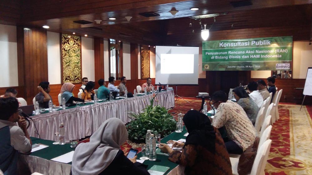 Menggalang Dukungan Kalangan Bisnis Melalui Konsultasi Publik Rencana Aksi Nasional tentang Bisnis dan HAM