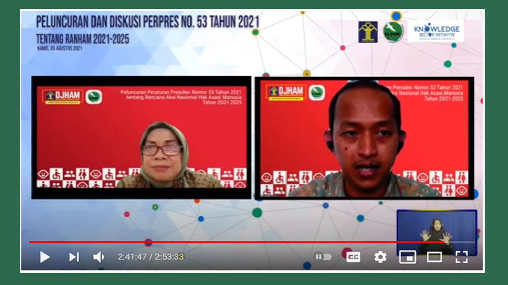 Peluncuran dan Diskusi RANHAM Generasi Kelima