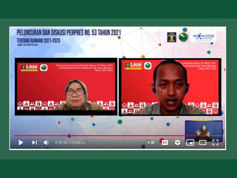Peluncuran dan Diskusi RANHAM Generasi Kelima